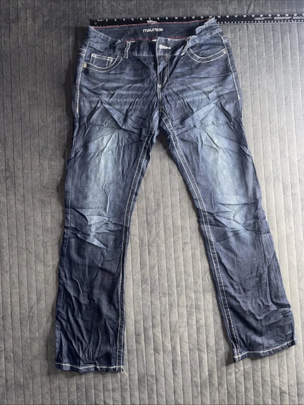 Maurices Women Jeans Blue Stone Wash, Low Rise, Boot Cut Size 30
